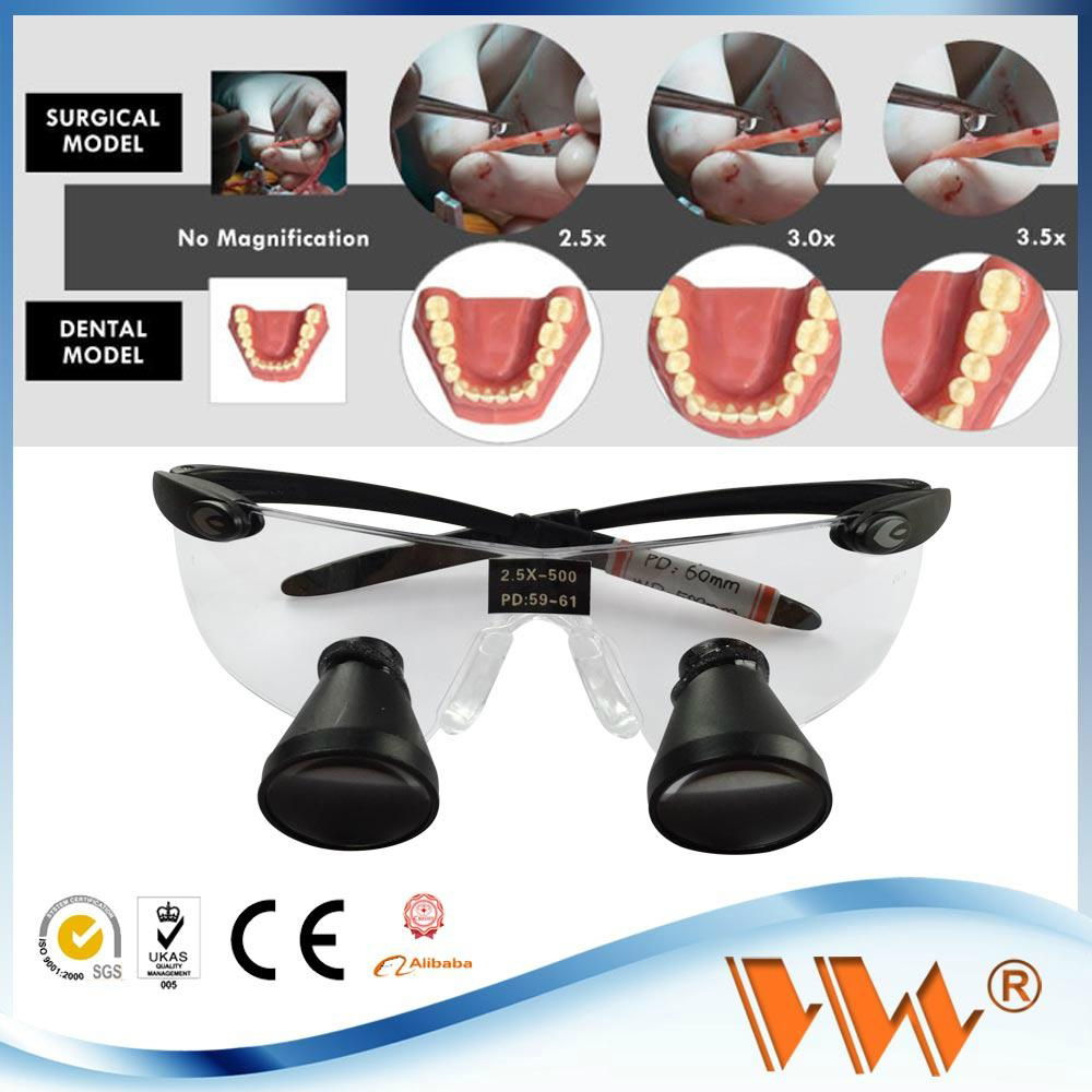 TTL surgical loupe 2.5x 3.0x 3.5x with led headlight 5