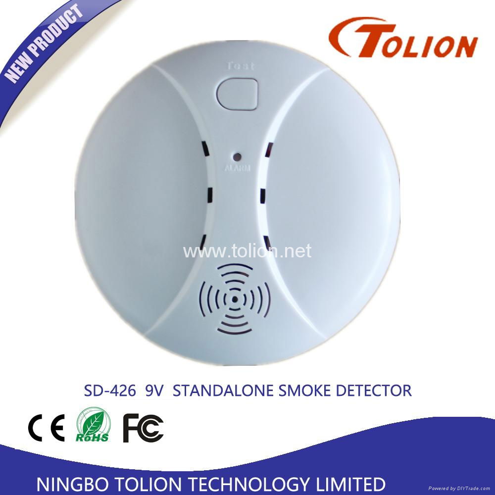 Battery Operated Wireless Standalone Photoelectric Smoke Detector 315MHz or 433M 2