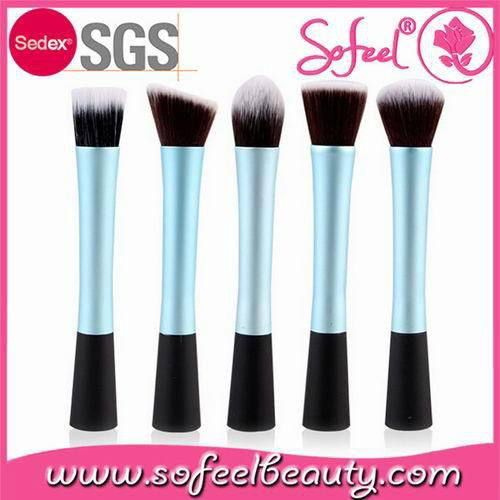 Sofeel 5pcs real technique makeup brush set plastic handle 