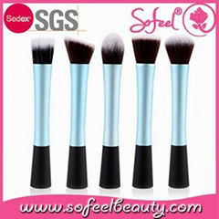 Sofeel 5pcs real technique makeup brush set plastic handle 