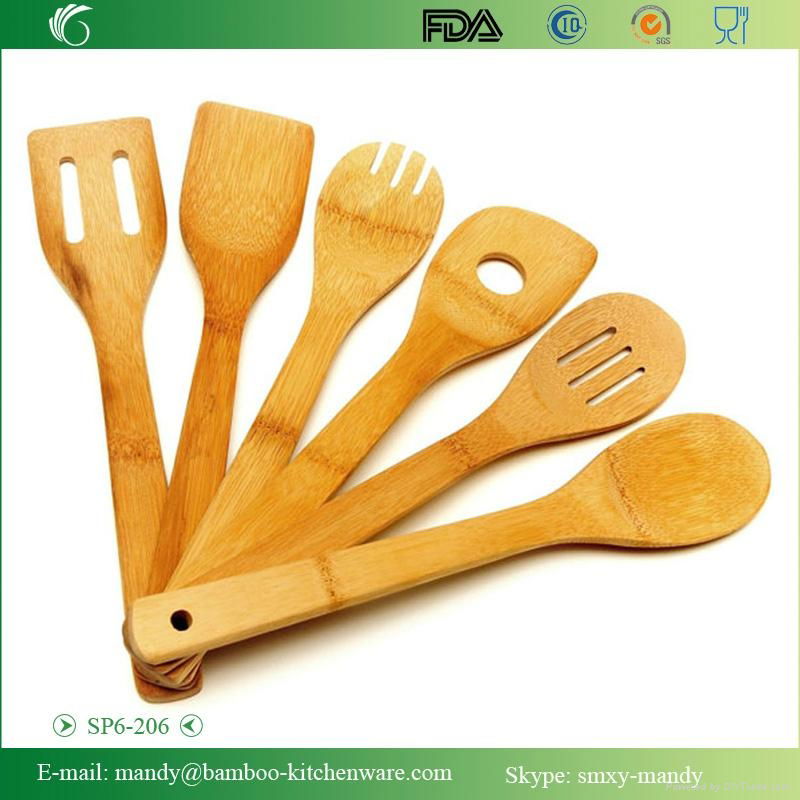 6 pieces Bamboo Kitchen Utensil Set 4