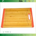 Bamboo Cutting Board Butcher Block with Non-Slip Silicone Edges 2