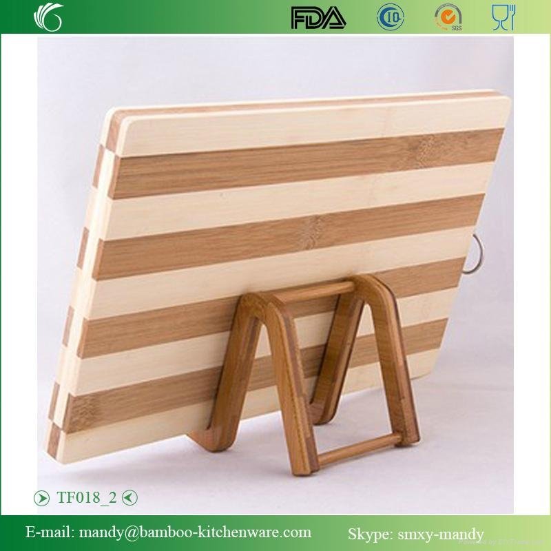 Beautiful Bamboo Wood Cutting Board & Serving Platter Set 2