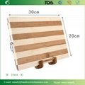 Beautiful Bamboo Wood Cutting Board & Serving Platter Set 5
