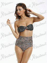 High Elasticity Well Quality Fashion Retro High Waist Bikini