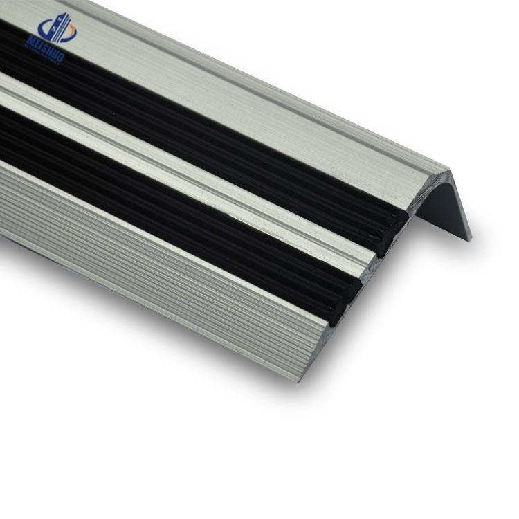 Laminate rubber stair tread anti slip for interior wood floor MSSNP1