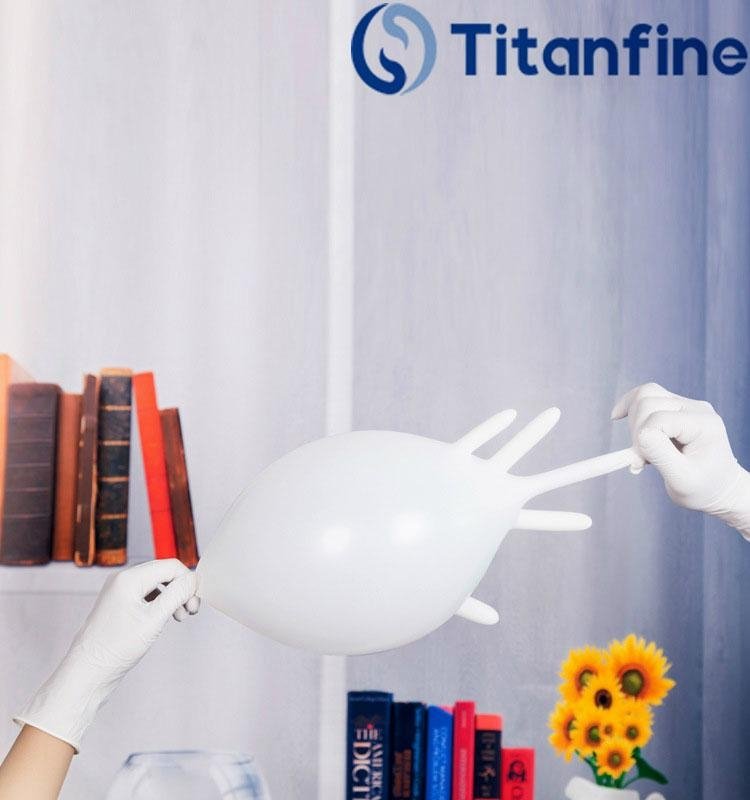 Titanfine Disposable Nitrile Gloves 12''5.8g white 2