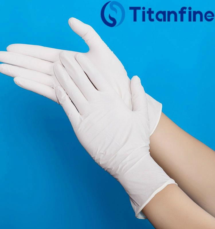 Titanfine Disposable Nitrile Gloves 12''5.8g white 3