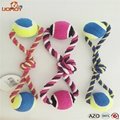 Cotton Rope Dog Toy Pet Toys With Tennis Ball 1