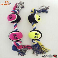 Cotton Rope Pet Dog Toys WithTennis Ball Toys