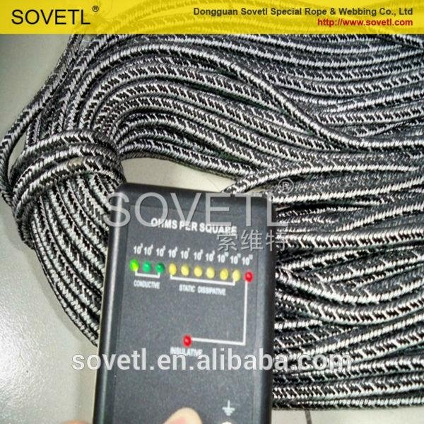 Anti-static webbing for clothing garment accessories