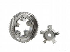 Belt pulley rotor made by powder metallurgy