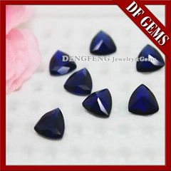 High Quality Trillion Cut Blue Sapphire Gemstone