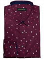 New Product Regular Fit Classic Collar Cotton Print Fashion Men Shirts 2