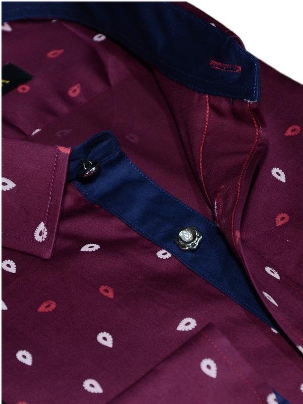 New Product Regular Fit Classic Collar Cotton Print Fashion Men Shirts 3