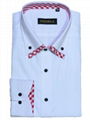 Latest design regular fit button down collar cotton solid men shirt  2