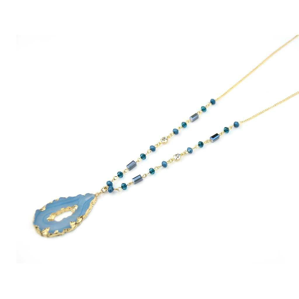 2015  new design natural stone fashion necklace 2