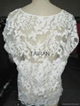 Women's sweet lace poly blouse with high quality 