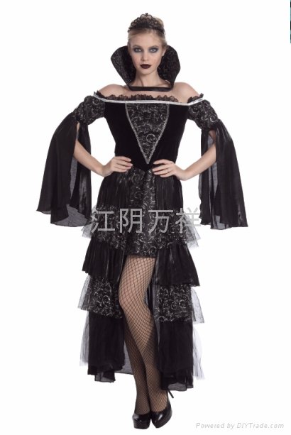 Halloween witch dress clothes cosplay party witch dress 2
