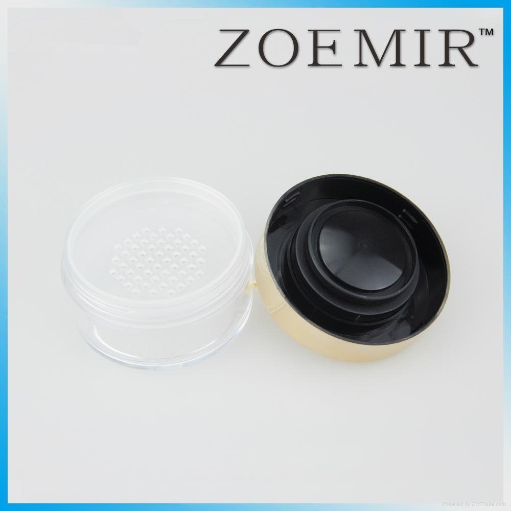 Fashion clear empty Loose powder case with the handle