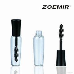 Empty plastic transparent mascara tube/ plastic cosmetic packaging tubes