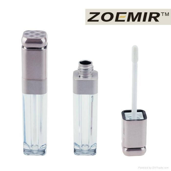 Wholesale luxury clear body square liquid lipstick container 