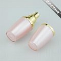 Modern luxury cosmtic cylinder skincare emulsion bottle with pump 2