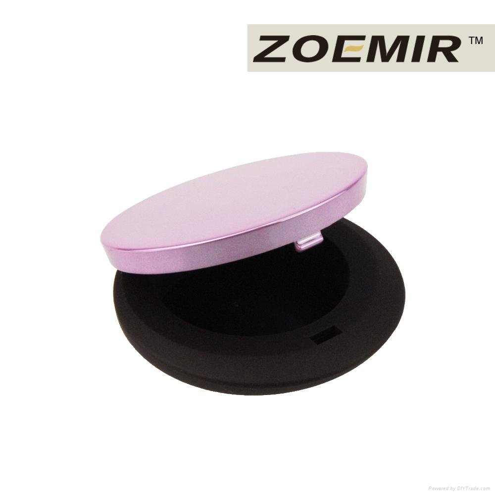 New design round plastic cosmetic blusher compact powder container with chaning  5