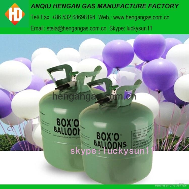 Disposable helium cylinder 3