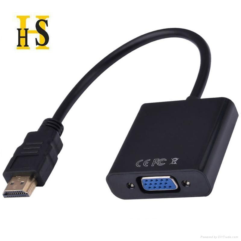 hdmi to vga converter cable adapter with chipset for pc dvd to hdtv projector hd 2