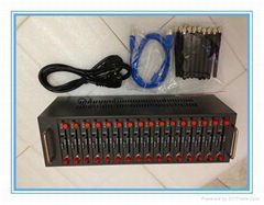 16 port gsm gprs modem pool based on wavecom q2403 module support sms mms ussd