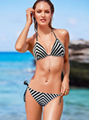 fille female women girl maiden bikini summer style stripe leopard print