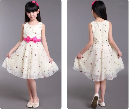2015 new fashion children kids girls dresses  formal dress summer 