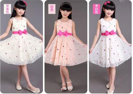 2015 new fashion children kids girls dresses  formal dress summer  4