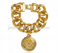 Exaggerate gold doll pendant necklace for Europe market 2