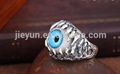 Cool design eye shape stainless steel ring for man