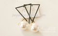 Pure gold double sided pearl earring for Dubai 1