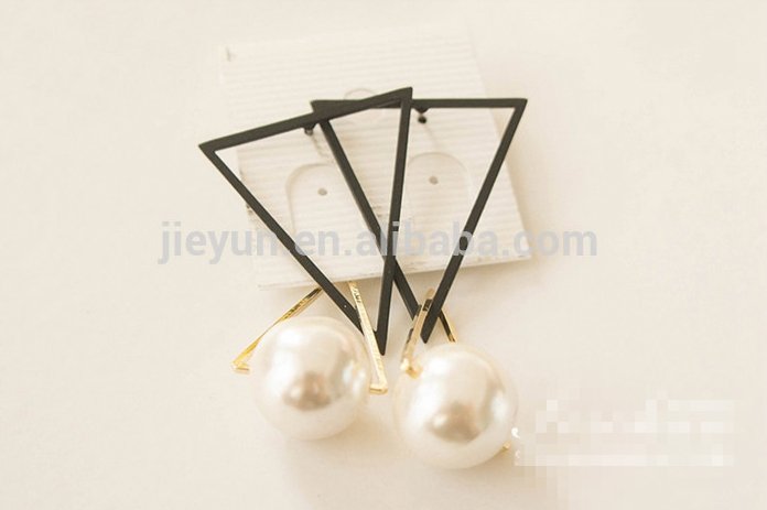 Pure gold double sided pearl earring for Dubai 4
