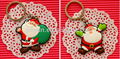 2d custom shaped soft pvc Christmas keychain 2