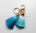 Luxury leather tassel keychain for promotion gift 3