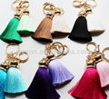 Luxury leather tassel keychain for promotion gift 4