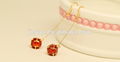 Cheap pink crystal earring 2