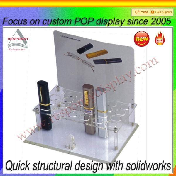 Hot selling acrylic cosmetic makeup organizer display stand 3