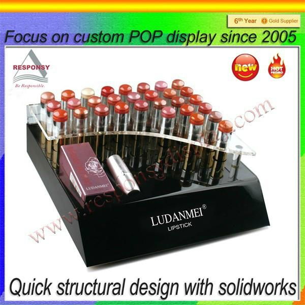 2015 hot sell customized table top acrylic display stand 4