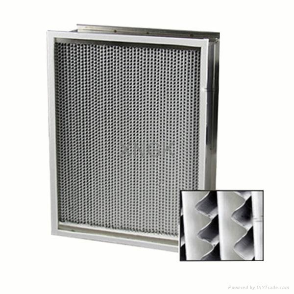 Aluminum Separator Glass Fiber High Temperature Heat Resistant HEPA Filter 2