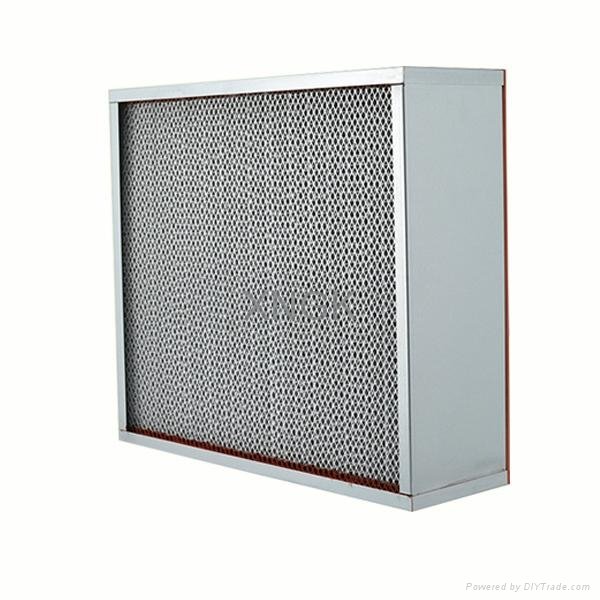 Aluminum Separator Glass Fiber High Temperature Heat Resistant HEPA Filter 5