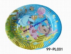 disposable colorful paper plate