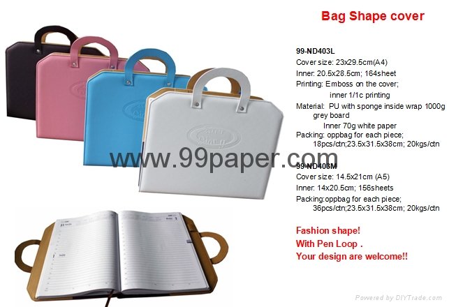 Diary wtih Bag shape cover