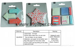 die cut shape post it wtih cover