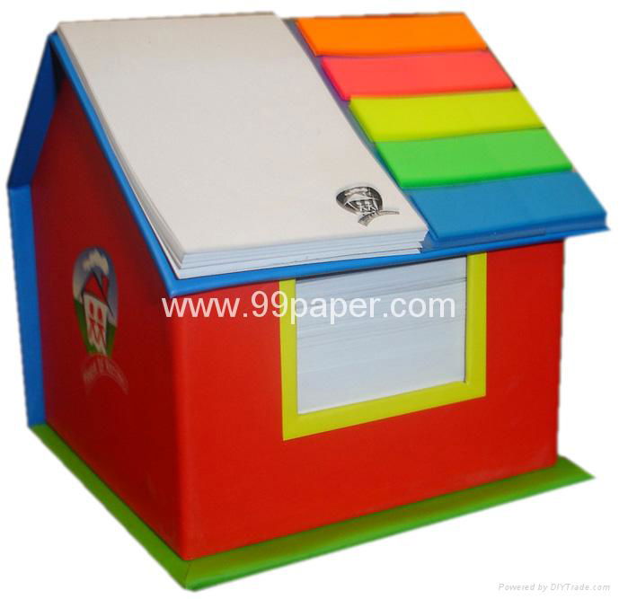 House shape memo pad